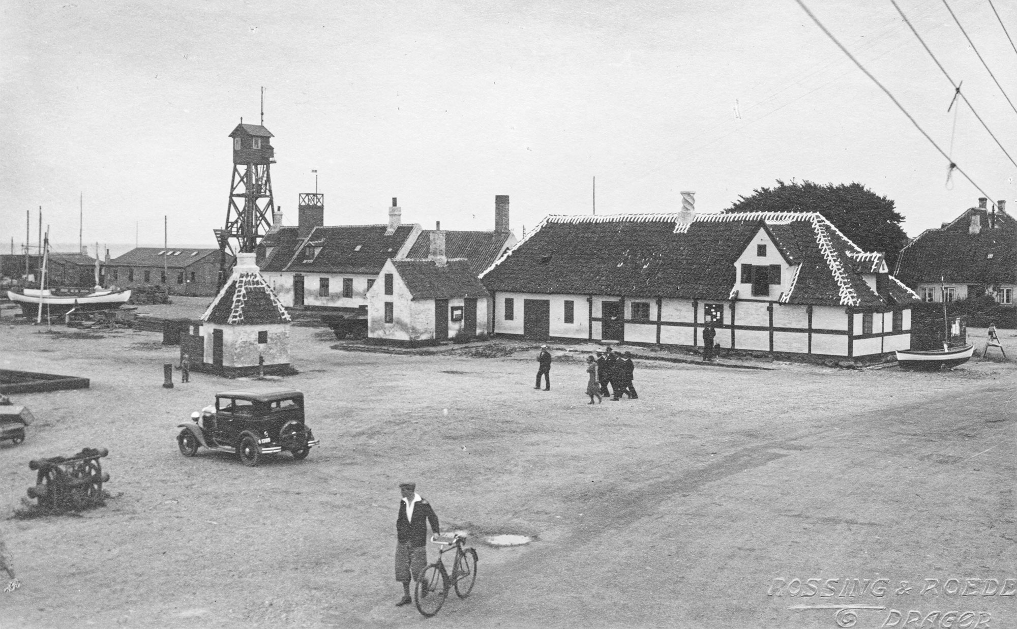 Udsigten fra Dragør Strandhotel anno 1930. Foto: Historisk Arkiv Dragør.