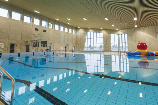 Den nye svømmehal ved Hollænderhallen stod klar i 2019. Arkivfoto: Thomas Mose.
