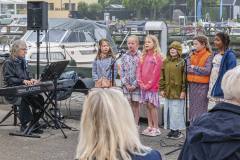 Dragør Musik- og Kulturskole står for underholdning til morgenmaden. Foto: TorbenStender.