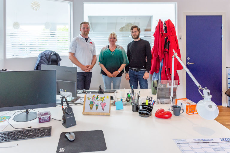 Grundstammen i Dragør Pleje Omsorg (fra venstre) Martin, Jeanet og Jimmy Mouritzen. Foto: Hans Jacob Sørensen.