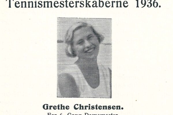 Grethe Christensen i Drag­ør Boldklubs klubblad fra 1936.