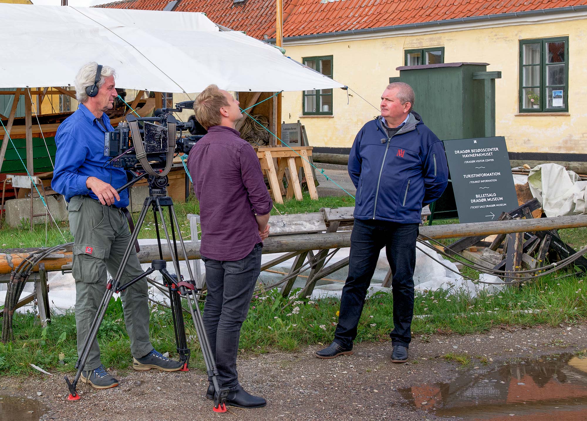 Museumsdirektør Søren Mentz interviewes til TV2 Lorry. Foto: TorbenStender.
