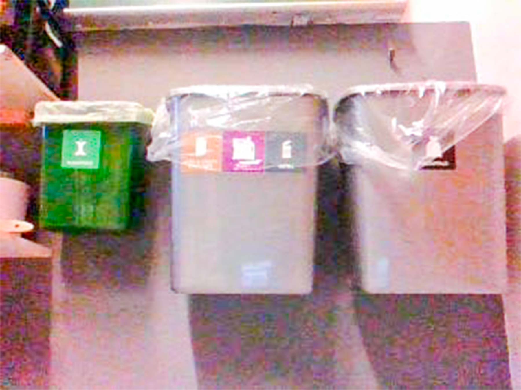 I hvert klasselokale på Drag­ør Skole er der opsat tre skraldespande til affaldssortering. Foto: Sally S. Lyngbo og Julie Z. Backhausen.