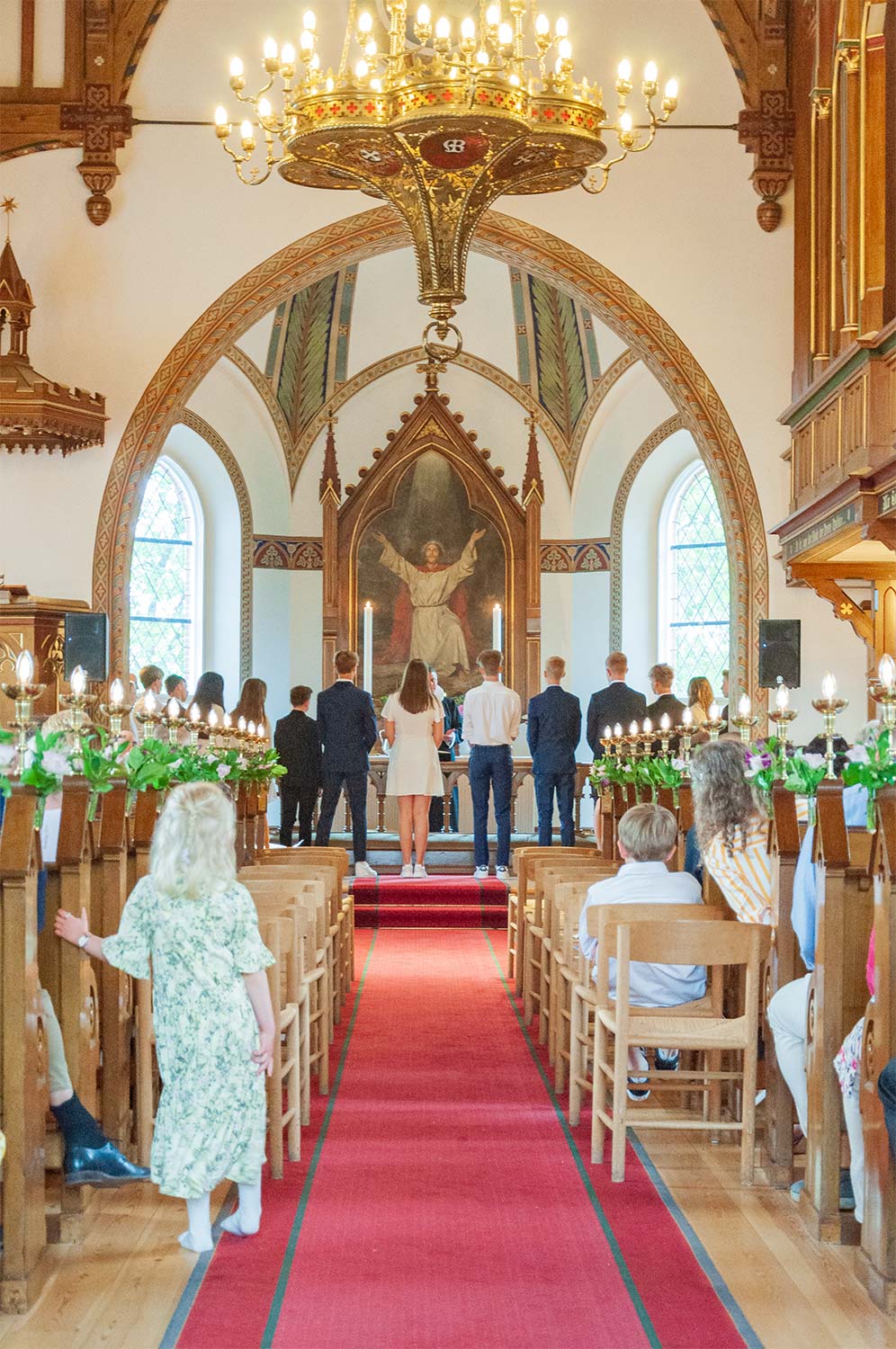 Konfirmation på store bededag 2019 i Dragør Kirke. Arkivfoto: Hans Jacob Sørensen.