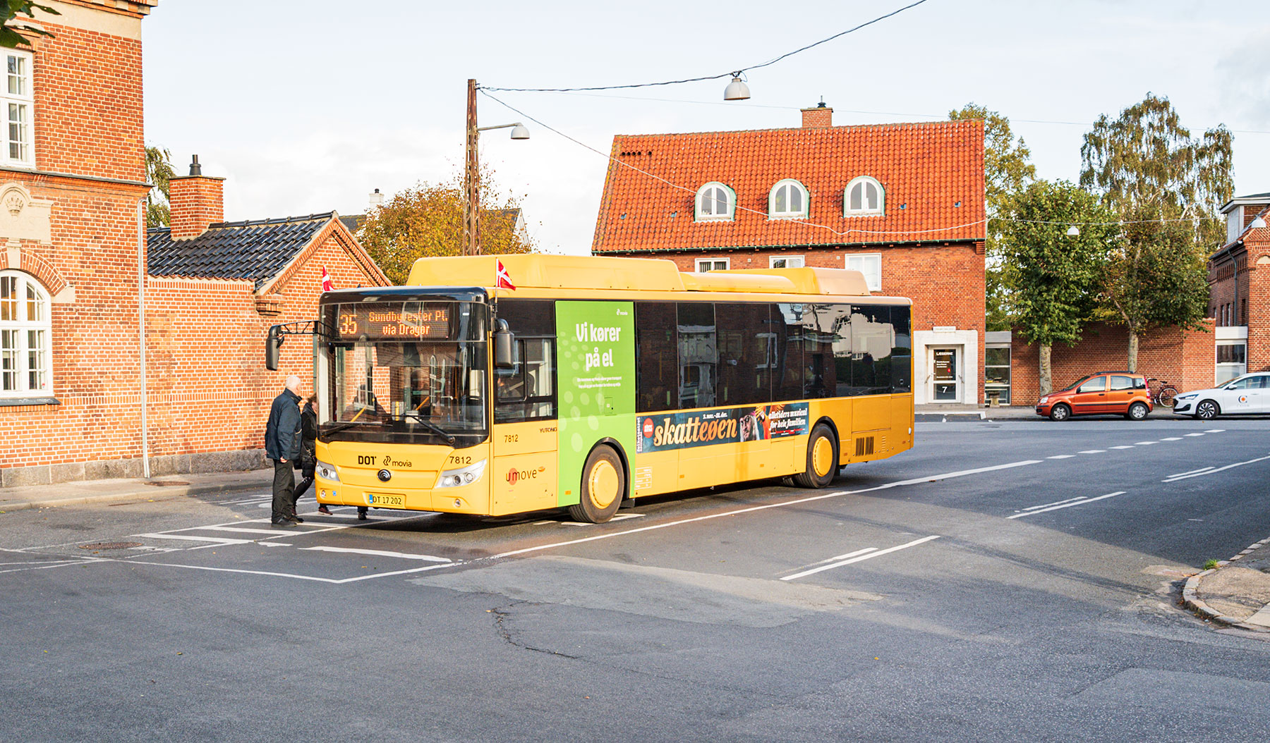 Der køres med nye elbusser på linje 35. Foto: TorbenStender.