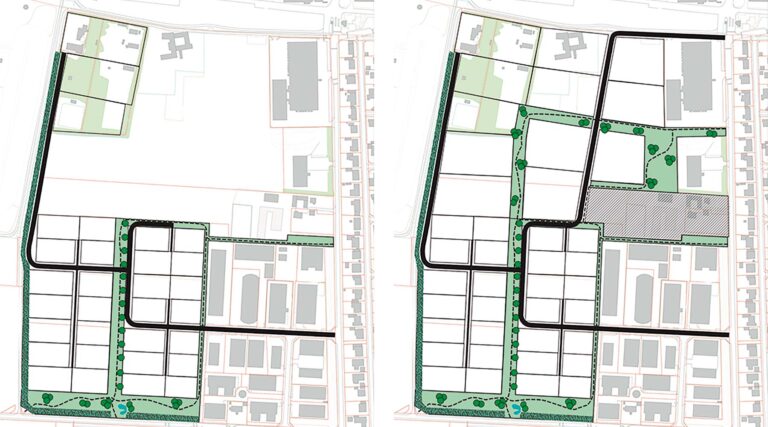 Udstykningsplanens to etaper vil fuldt udbygget resultere i 28 mindre samt 12 større grunde.