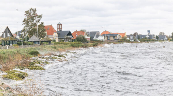 Der kom skader på diget ved stormen i oktober sidste år. Arkivfoto: TorbenStender.