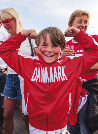 Dexter Andersen Young fra Strøby fejrer både sin brors og fars fødselsdag med en tur til fodboldfest. Foto: Jens Munch.