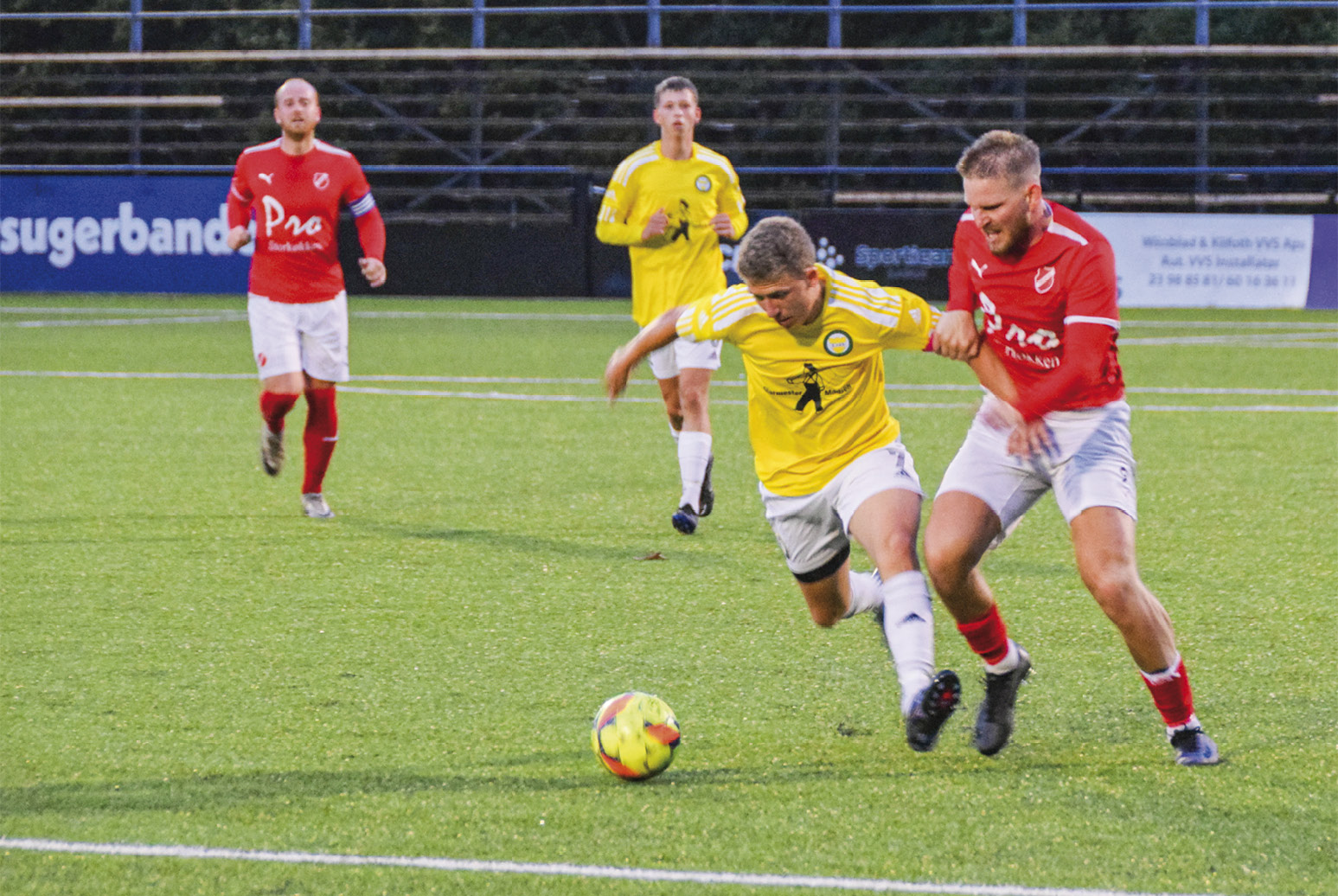 Frederik Frost scorer to mål i kampen. Foto: Henrik Rosschou.