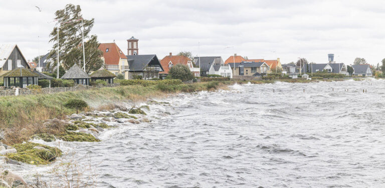 Diget på Nordstranden holdt vandmasserne tilbage i stormen sidste efterår. Arkivfoto: TorbenStender.