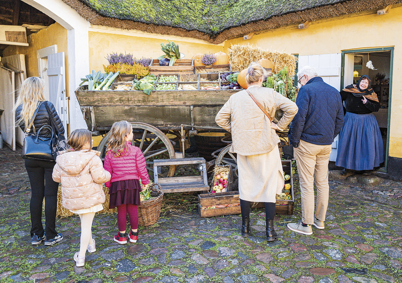 Torvekonen sælger grøntsager fra gårdspladsen. Arkivfoto: TorbenStender.