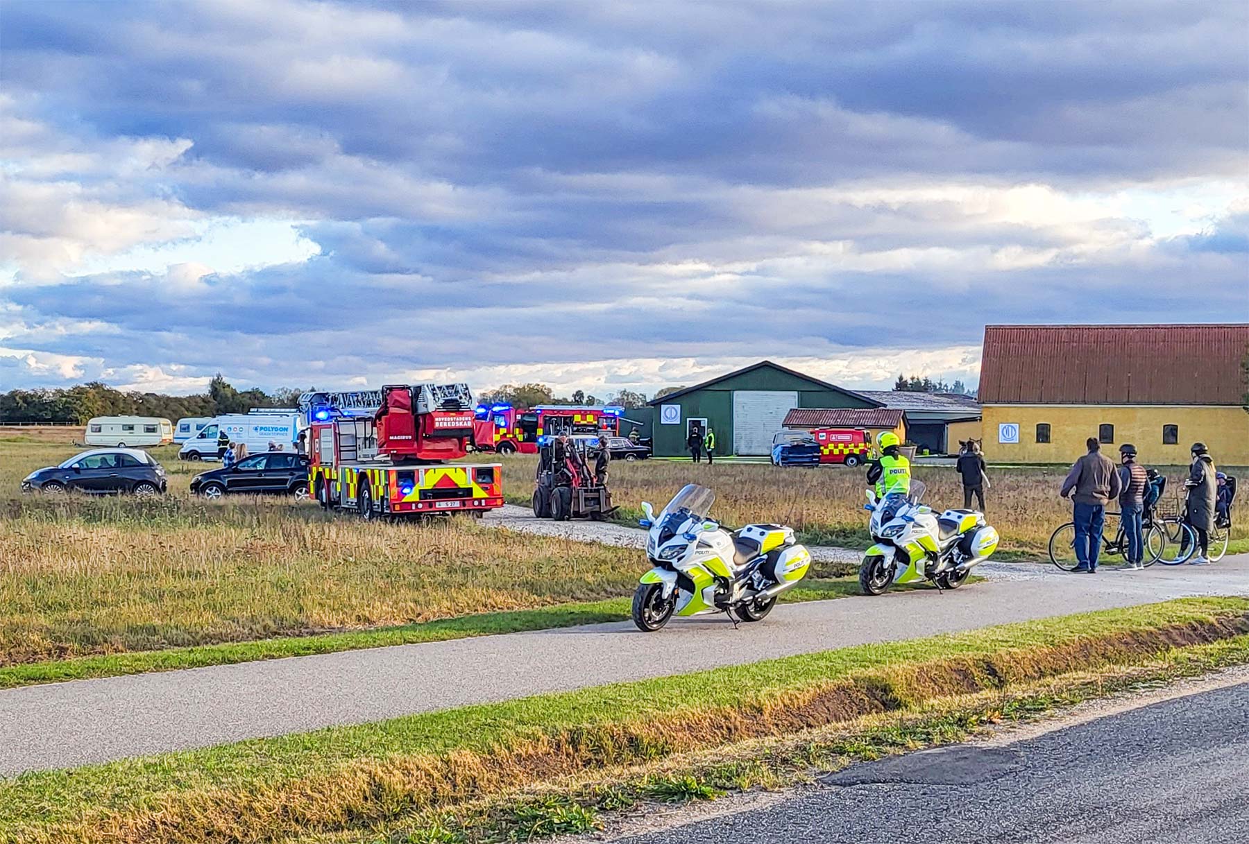 Branden var den anden på under en uge på Fælledvej. Foto: Tim Panduro.